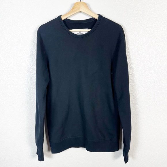 Reigning Champ Other - Reigning Champ Men’s Side Zip Crew Neck Sweatshirt in Black Size Medium